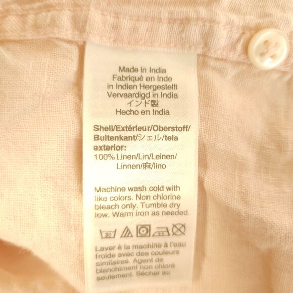 J Crew Mens Small Pink Slim Fit Baird McNutt Irish Linen Button Up Down Shirt - Picture 4 of 8